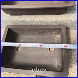 Bonsai Pot Long Rectangular Vintage Old Style with Wear and Dirt