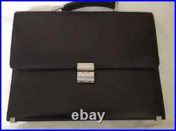 Briefcase Vintage Bond Style Leather Briefcase with Handle Old Stock Rare NEW