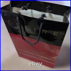CELINE Macadam Half Moon Vintage Leather Handbag Brown Old Style Authentic A1336