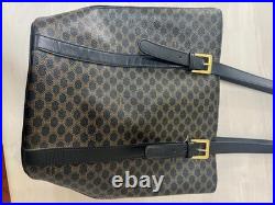 CELINE Vintage Handbag Authentic Old Style Leather Tote Rare Limited