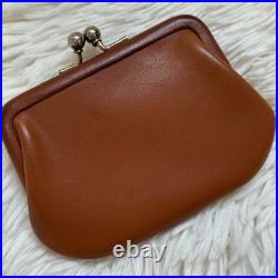 COACH Vintage Glovetanned Leather Kiss Lock Coin Purse Brown Old Style Wallet COACH Vintage Glovetanned Leather Kiss Lock Coin Purse Brown Old Style Wallet
