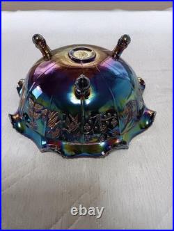 Carnival Glass Bowl, 60+ years old, Japanese-style pattern, unused, vintage