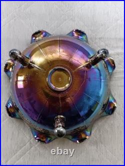 Carnival Glass Bowl, 60+ years old, Japanese-style pattern, unused, vintage