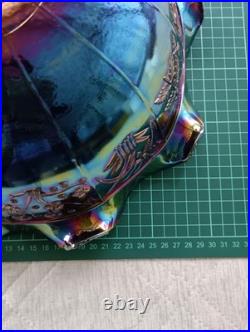 Carnival Glass Bowl, 60+ years old, Japanese-style pattern, unused, vintage
