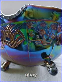 Carnival Glass Bowl, 60+ years old, Japanese-style pattern, unused, vintage