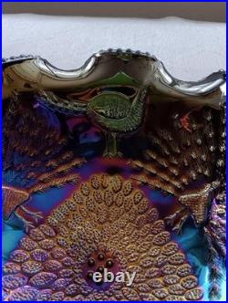 Carnival Glass Bowl, 60+ years old, Japanese-style pattern, unused, vintage