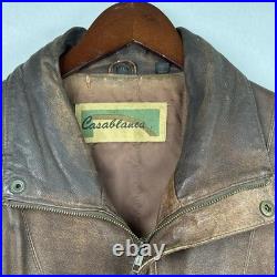 Casablanca Vintage Leather Jacket Indiana Jones Look Old Style