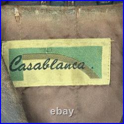 Casablanca Vintage Leather Jacket Indiana Jones Look Old Style
