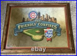 Chicago Cubs Old Style Beer The Friendly Confines VINTAGE Mirror New Chicago Cubs Old Style Beer The Friendly Confines VINTAGE Mirror New
