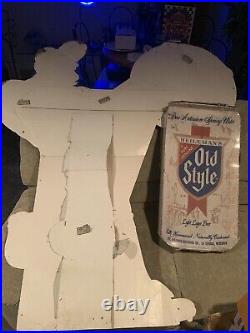 Chicago Cubs Old Style Vintage Cardboard Standup and Old Style Can