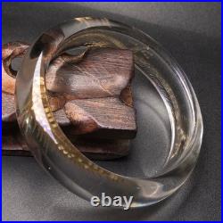 Chinese Style Vintage Old White Crystal Bracelet Inside Carving Chinese Loong