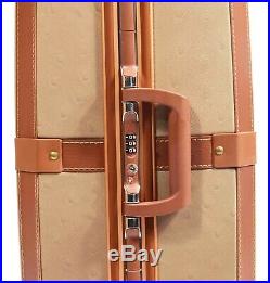 Classic Hard Shell Suitcase Vintage Style Retro Design Old Fashioned Trunk Bag