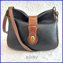 Coach Authentic Vintage Leather Shoulder Bag Turnlock Old Style Classic