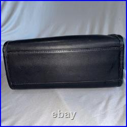 Coach Vintage Black Leather Handbag Rare Old Style Near Mint Condition