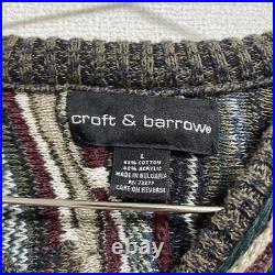 Croft Barrow 3D Pattern Knit Vintage Old Clothes Coogi Style