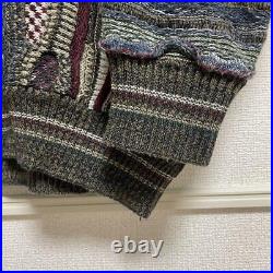 Croft Barrow 3D Pattern Knit Vintage Old Clothes Coogi Style