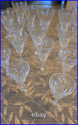 Crystal Glasses Set Of 24. Vintage Old Fashion Style