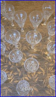 Crystal Glasses Set Of 24. Vintage Old Fashion Style