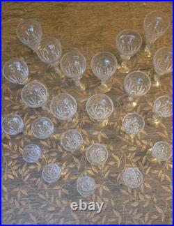 Crystal Glasses Set Of 24. Vintage Old Fashion Style
