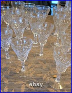 Crystal Glasses Set Of 24. Vintage Old Fashion Style