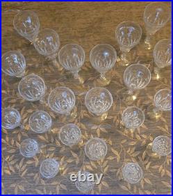 Crystal Glasses Set Of 24. Vintage Old Fashion Style