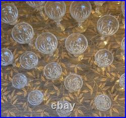 Crystal Glasses Set Of 24. Vintage Old Fashion Style