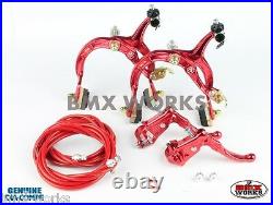 Dia-Compe MX1000 MX121 Red Brake Set Old Vintage School BMX Style