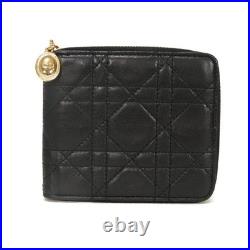 Dior Cannage Zip Wallet wallet Old-style Zip Around Vintage Old CD logo ch
