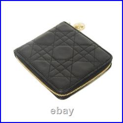 Dior Cannage Zip Wallet wallet Old-style Zip Around Vintage Old CD logo ch