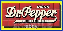 Dr Pepper Dublin Grid Style Vintage Old Sign Remake Aluminum Size Options