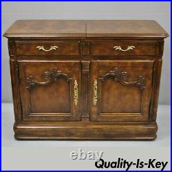 Drexel Heritage Old Continent French Style Rolling Server Bar Cart Cabinet