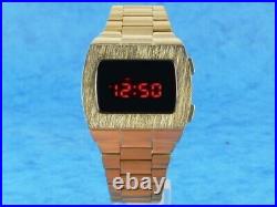 ELVIS WATCH 2 1970s Old Vintage Style LED LCD DIGITAL Rare Retro Watch p1 GOLD