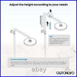 Elegant Antique Brass Shower Faucet Set with 8-Inch Rainfall & Handheld Spray