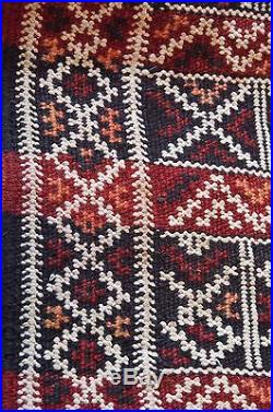 Elegant Vintage Moroccan Berber Rug Carpet Old Style Kilim Burgundy 4'9 x 3