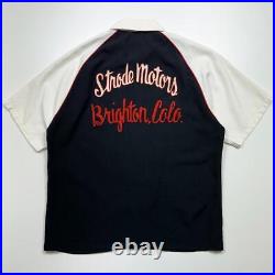 Embroideryeyes Bowling Shirt M Old Clothes Aloha Oriental Sukajan Vintage