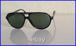 Enrico Cecchi Vintage 80s Black Sunglasses Retro Old Money Style Made in France