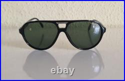Enrico Cecchi Vintage 80s Black Sunglasses Retro Old Money Style Made in France