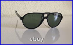 Enrico Cecchi Vintage 80s Black Sunglasses Retro Old Money Style Made in France