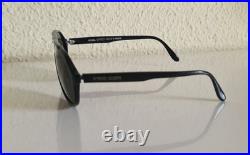 Enrico Cecchi Vintage 80s Black Sunglasses Retro Old Money Style Made in France