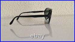 Enrico Cecchi Vintage 80s Black Sunglasses Retro Old Money Style Made in France