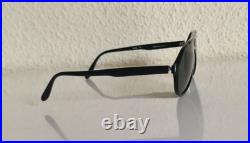 Enrico Cecchi Vintage 80s Black Sunglasses Retro Old Money Style Made in France