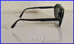 Enrico Cecchi Vintage 80s Black Sunglasses Retro Old Money Style Made in France