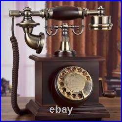 European and American style vintage old fashioned solid wood rustic home rotatin