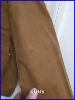 FILSON Tin Cloth Jacket Style 623N Waxed Size L Brown Vintage NEW OLD STOCK