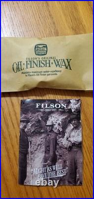 FILSON Tin Cloth Jacket Style 623N Waxed Size L Brown Vintage NEW OLD STOCK