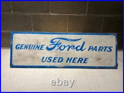 FORD PARTS SIGN GARAGE VINTAGE OLD STYLE WOOD ADVERTISING RUST REBEL ART 12x36