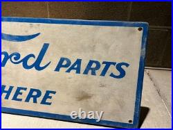 FORD PARTS SIGN GARAGE VINTAGE OLD STYLE WOOD ADVERTISING RUST REBEL ART 12x36
