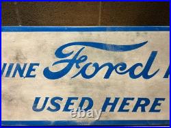 FORD PARTS SIGN GARAGE VINTAGE OLD STYLE WOOD ADVERTISING RUST REBEL ART 12x36