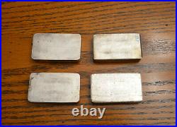 FOUR pillow style Old vintage Engelhard 10 ounce 999+ Silver Bars EH Free ship