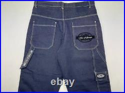 FUBU jeans, blue vintage baggy jeans, carpenter loose fit, 90s hip hop size W 34